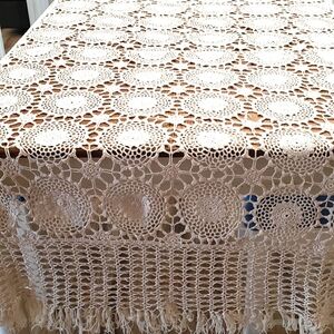 Vintage crocheted table cloth